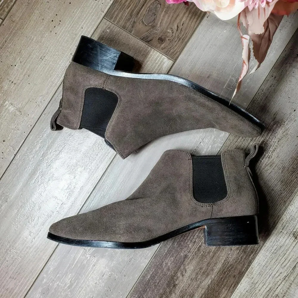 COACH Suffolk Suede Ankle Bootie (Q8709) Mink Women's Size 8.5B - Picture 4 of 12